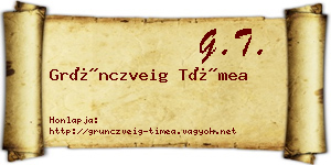 Grünczveig Tímea névjegykártya